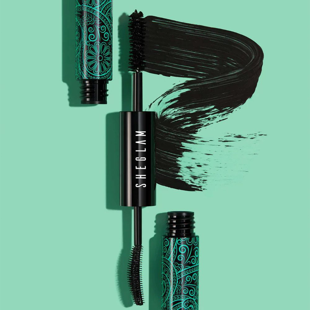 ریمل دوسر مشکی ضدآب شیگلم حجم دهنده و بلندکننده مژه مدل ALL-IN-ONE VOLUME AND LENGTH MASCARA SHEGLAM