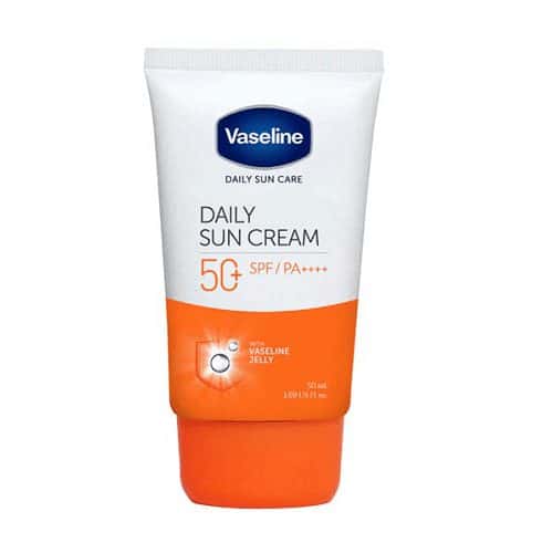 ضد آفتاب روزانه بی رنگ کرمی  وازلین 50 میل مدل SPF 50 _ Vaseline _ Daily