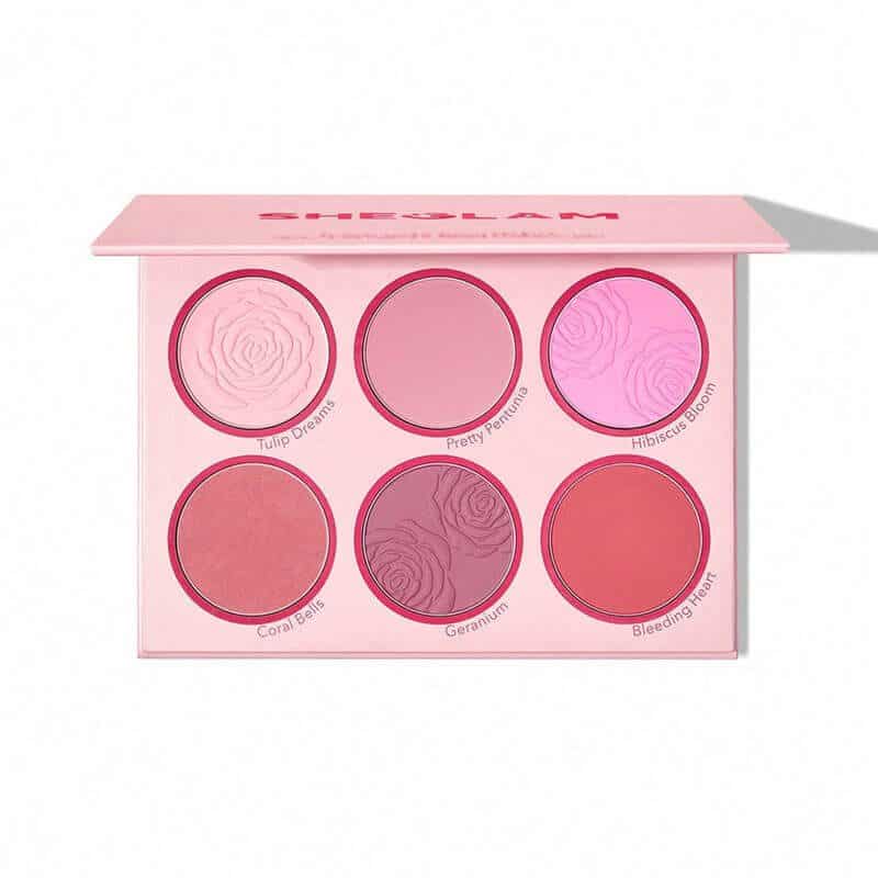 پالت رژگونه 6 رنگ شیگلم SHEGLAM مدل Floral Flush رنگ Blushing Bouquet
