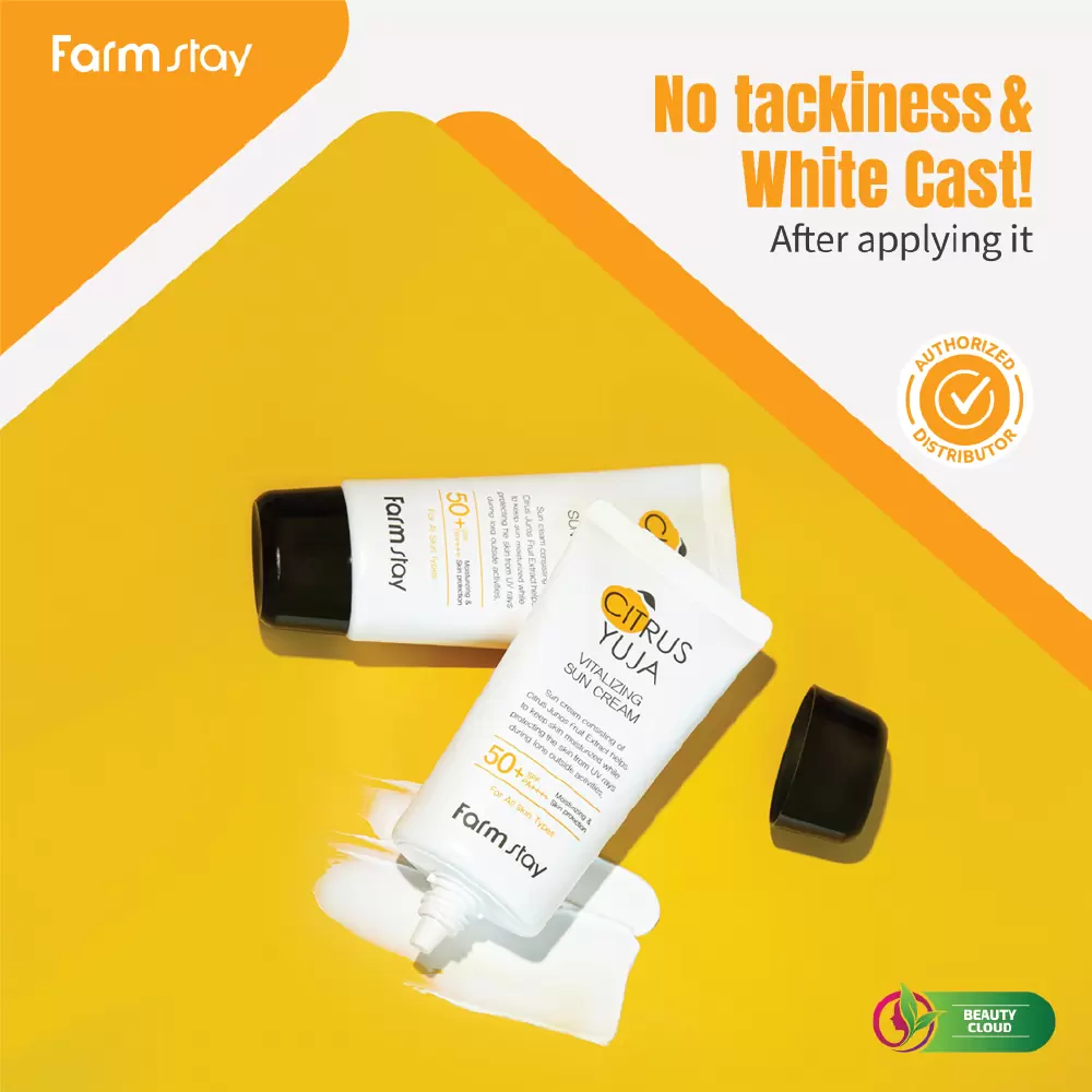 ضد آفتاب ضدلک و تسکین دهنده یوجا فارم استی مدل Farm Stay Citrus Yuja Vitalizing Sun Cream