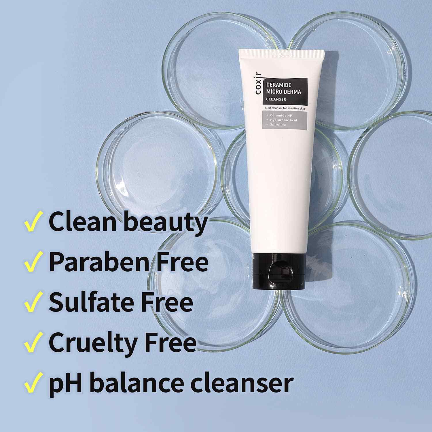 شوینده مرطوب کننده کوکسیر میکرو درما سرامید  120 میل Coxir Ceramide Micro Derma Cleanser