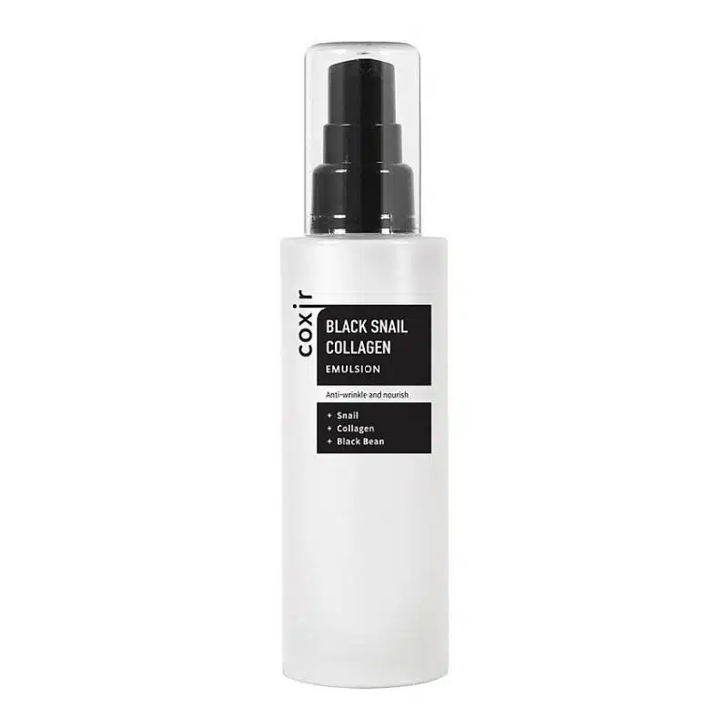 امولسیون کوکسیر بلک حلزون ضد پیری با موسین و کلاژن حلزون 100 میل Coxir Black Snail Collagen Emulsion