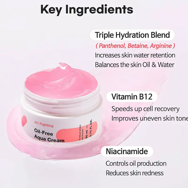 ژل کرم مرطوب کننده اویل فری آکوا تیام 80 میل TIAM AC Fighting Oil-Free Aqua Cream