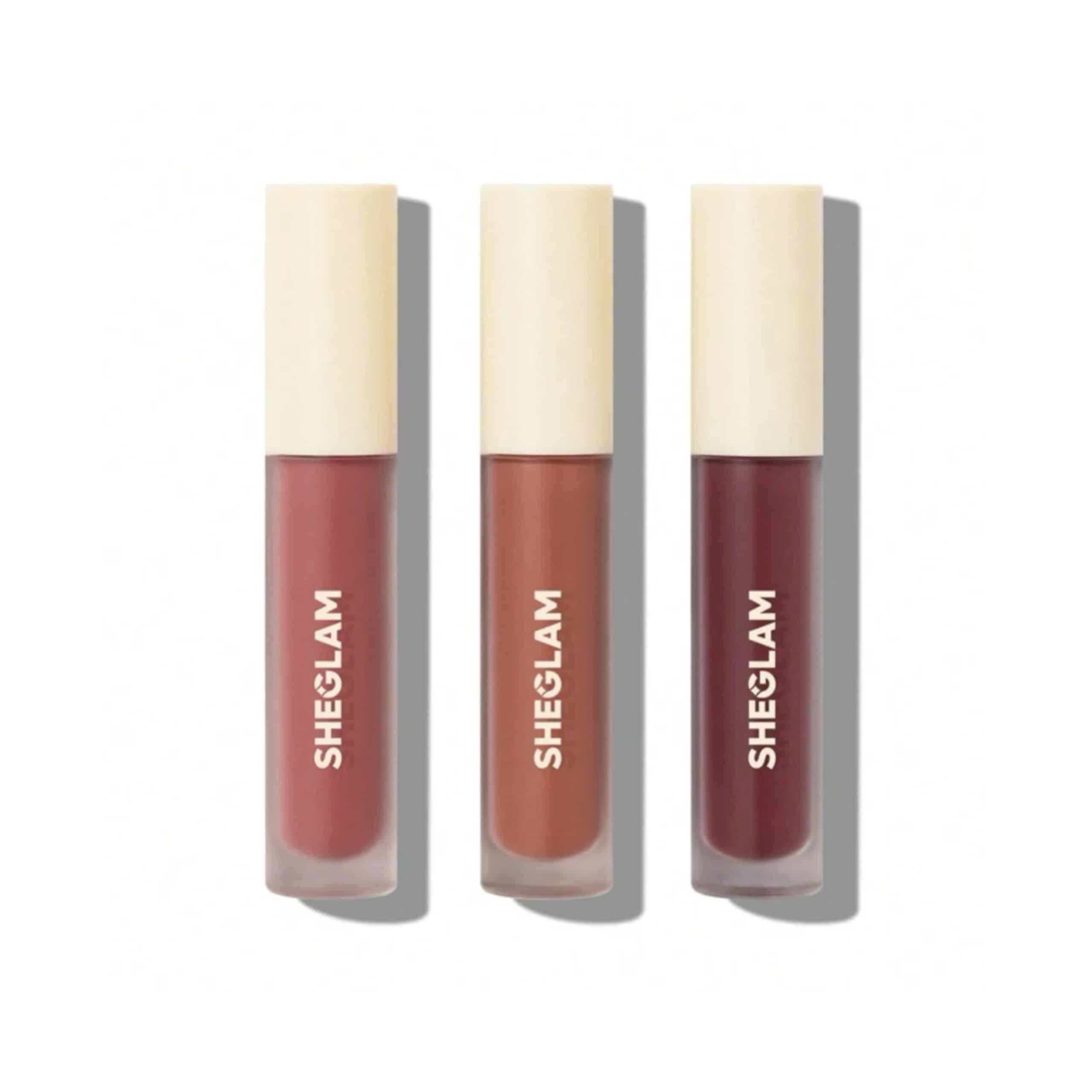 پک سه عددی رژ لب مات شیگلم مدل  Sheglam matte allure mini liquid lipstick set feel real
