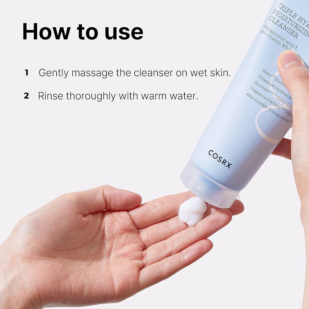 شوینده هیالورونیک اسید کوزارکس 150 میل Cosrx Hydrium Triple Hyaluronic Moisturizing Cleanser