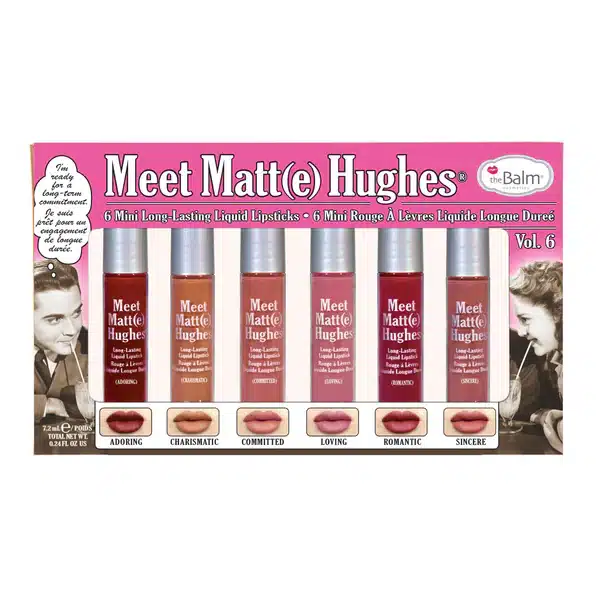 ست رژ لب مینى شماره 6 دبالم | 6 عددى THE BALM meet matte hughes