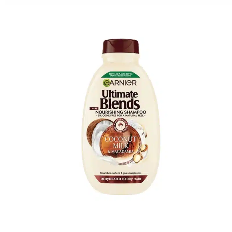 شامپو مغذی و لطافت بخش شیر نارگیل و ماکادمیای گارنیر 400 میل Ultimate Blends Coco Milk