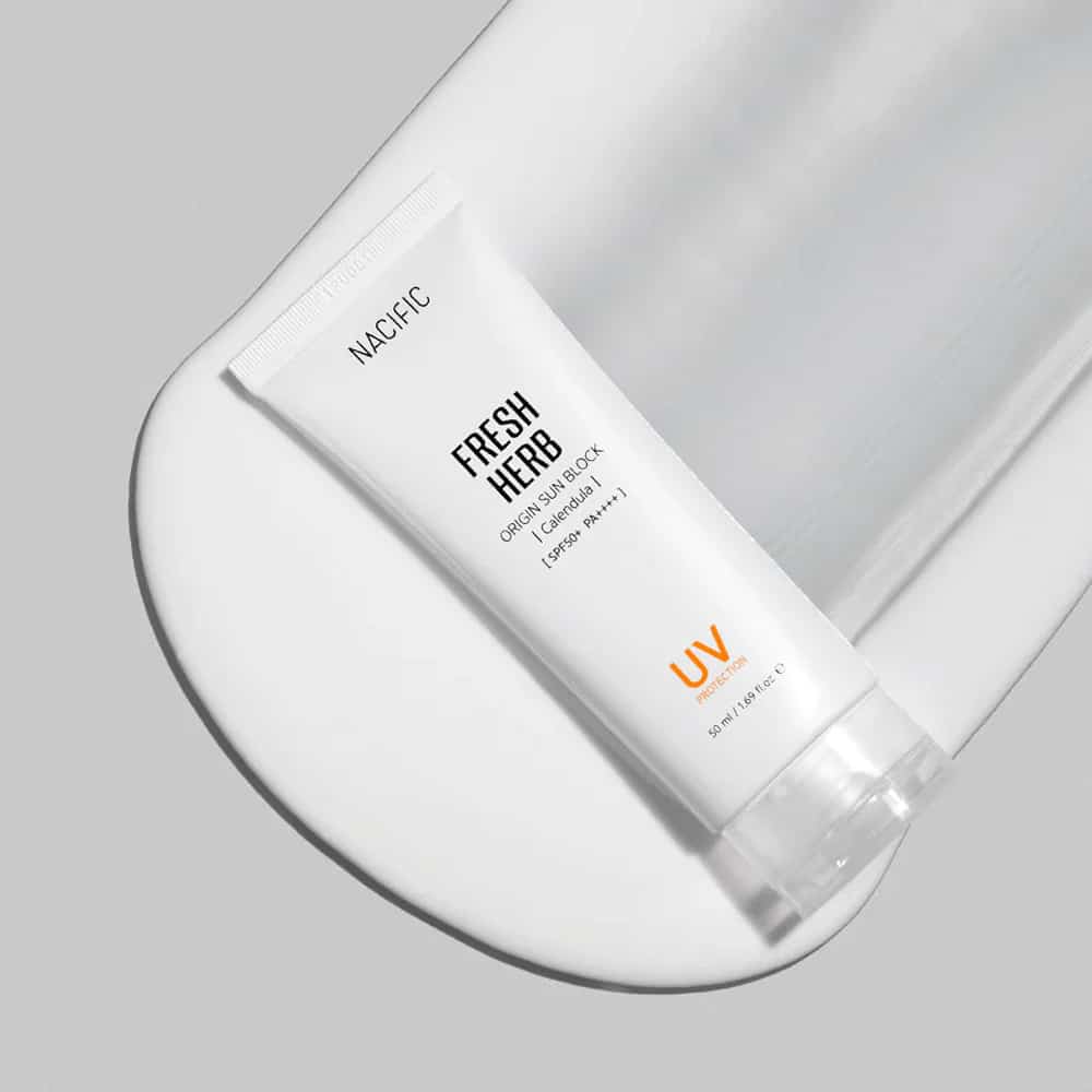 ضد آفتاب تسکین دهنده فرش هرب نسفیک 50 میل  NACIFIC Fresh Herb Origin Sun Block Calendula spf50