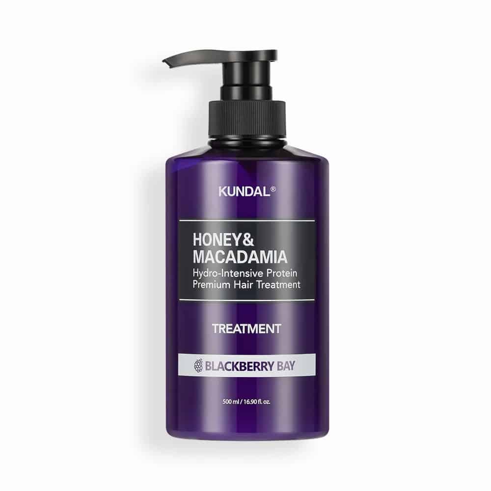 پروتئین ماکادمیا کوندال بلک بری Kundal – Honey &amp; Macadamia Protein Hair Treatment 500ml – Blackberry Bay