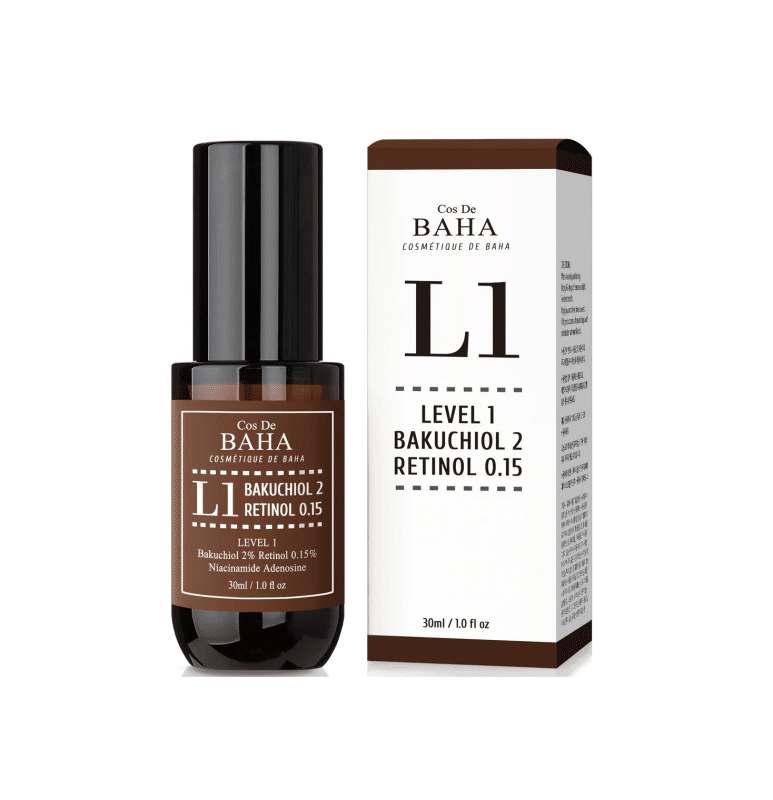 سرم ضد چروک باکوچیول و رتینول کازدی باها Cos De BAHA L1 Bakuchiol & Retinol Serum 30ml