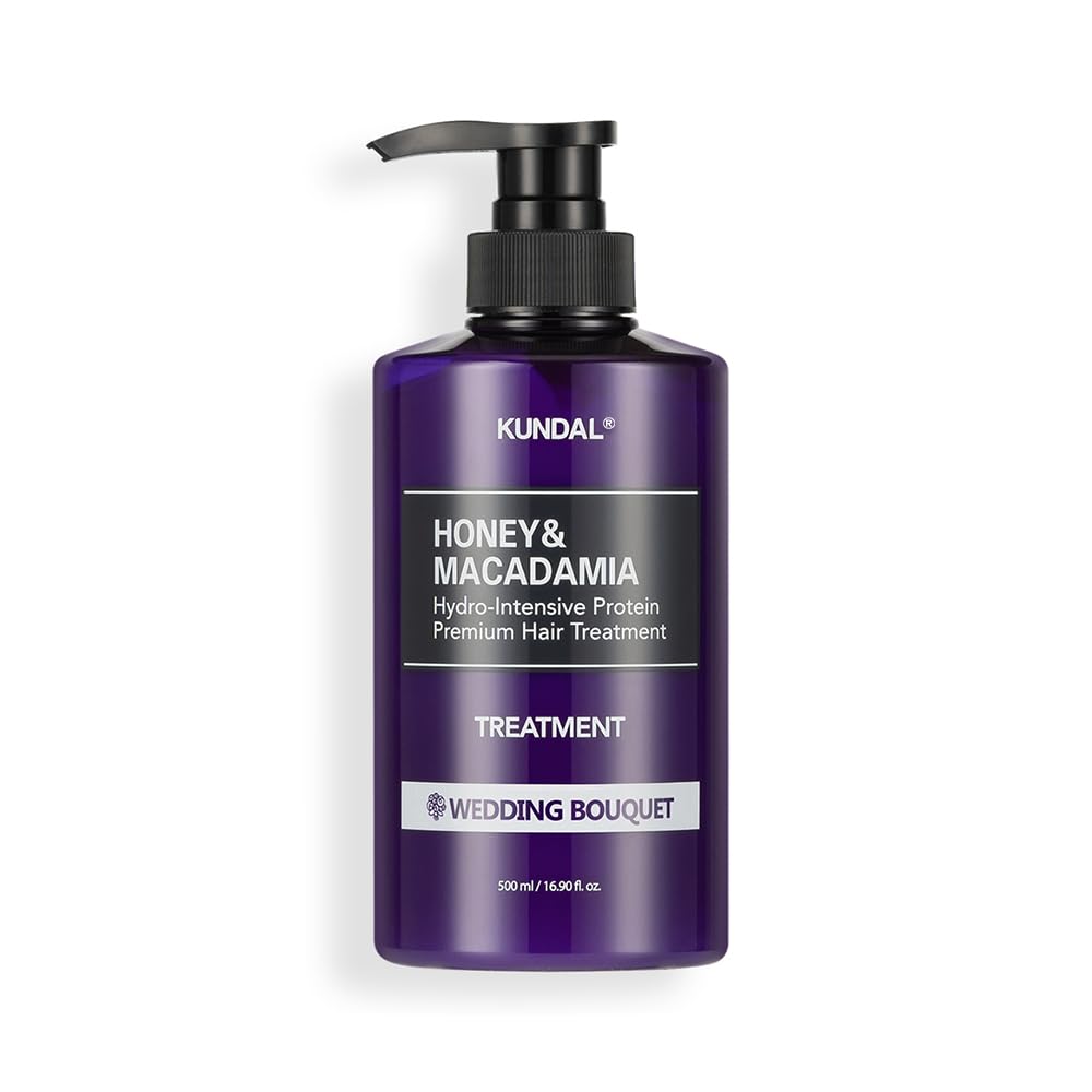 پروتئین ماکادمیا کوندال KUNDAL Honey &amp; Macadamia Hydro-Intensive Protein Premium Nature Hair Treatment 500ml (Wedding Bouquet)
