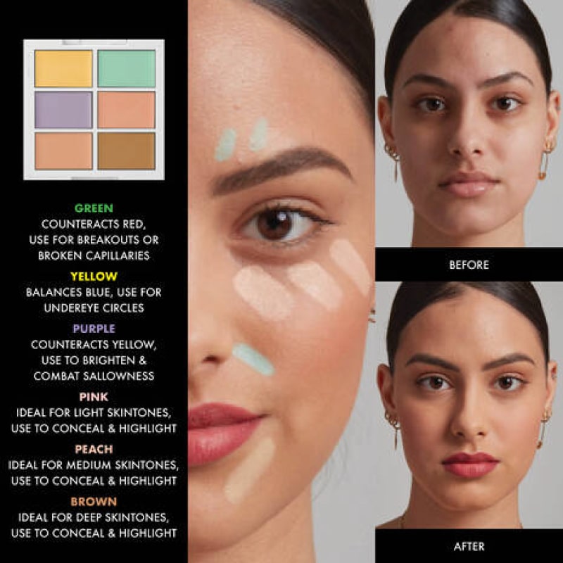 پالت 6 رنگی اصلاح کننده رنگ پوست Color Correcting Palette حجم 1.5 میل نیکس NYX
