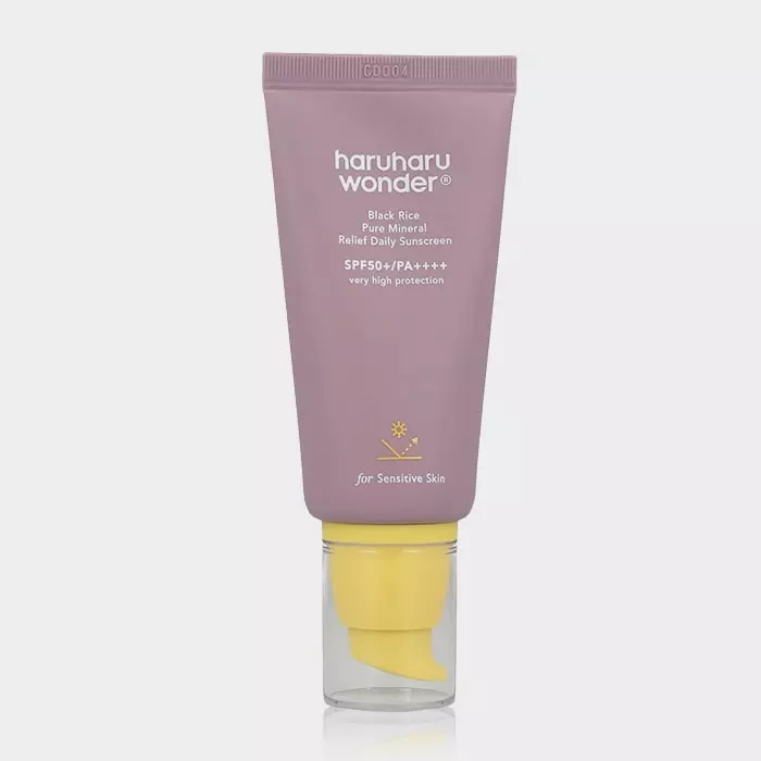 ضد آفتاب مینرال برنج سیاه هاروهارو واندر haruharu wonder Black rice Pure Mineral Relief Daily Sunscreen 50ml