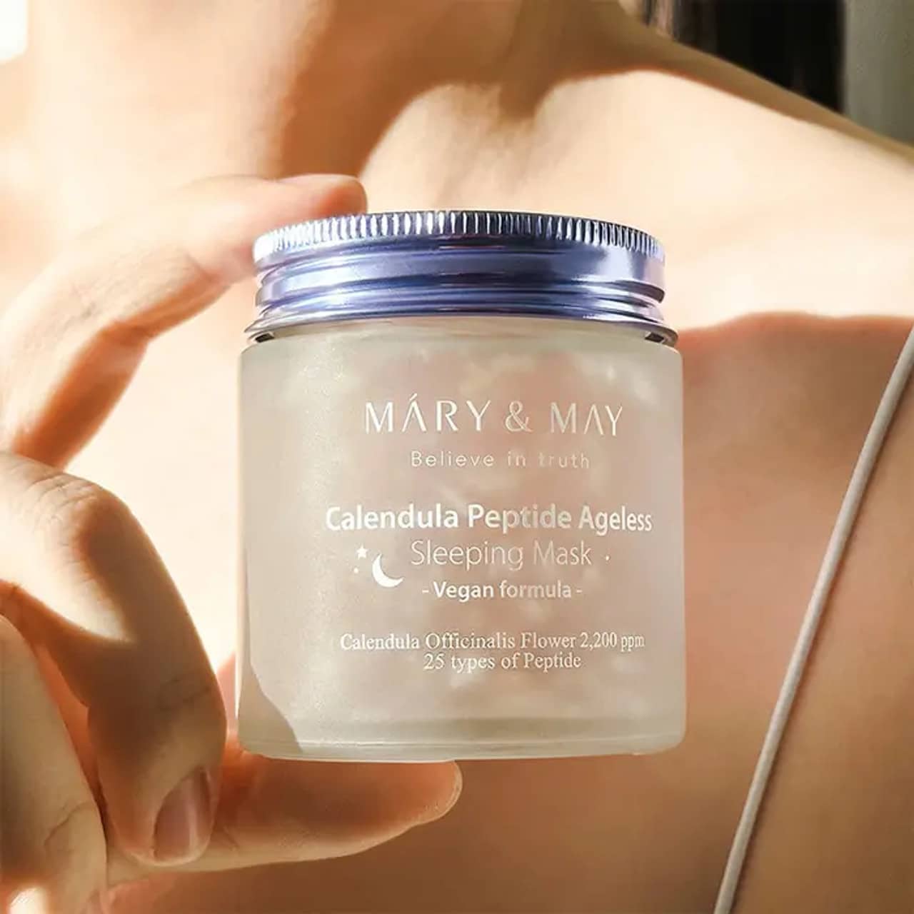 ماسک خواب جوانساز تسکین دهنده پپتید عصاره کالاندولا مری اند می Mary & May Calendula Peptide Ageless Sleeping Mask
