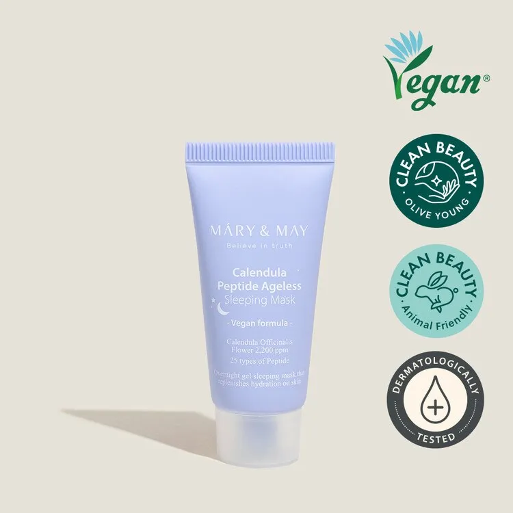 ماسک خواب مری اند می پپتید کالاندولا MARY & MAY Calendula Peptide Ageless Sleeping Mask 30g