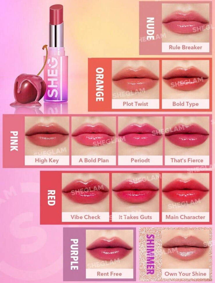 رژلب براق میرور کیس شیگلم Sheglam Mirror Kiss High Shine Lipstick