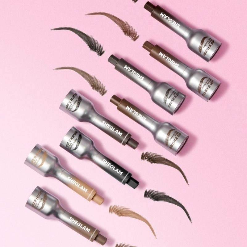 هاشور ابرو شیگلم 8 رنگ متنوع SHEGLAM Brow-Fection Angled Brush & Dip