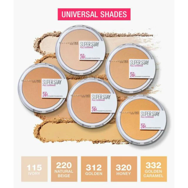 پنکیک سوپر استی 16 ساعت میبلین رنگ Maybelline SuperStay Powder Foundation 16h _ Natural Beige