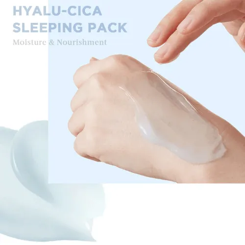 ماسک خواب آبرسان هیالو سیکا سنتلا اسکین 1004 ماداگاسکار hyalu cica sleeping pack centella madagascar skin1004