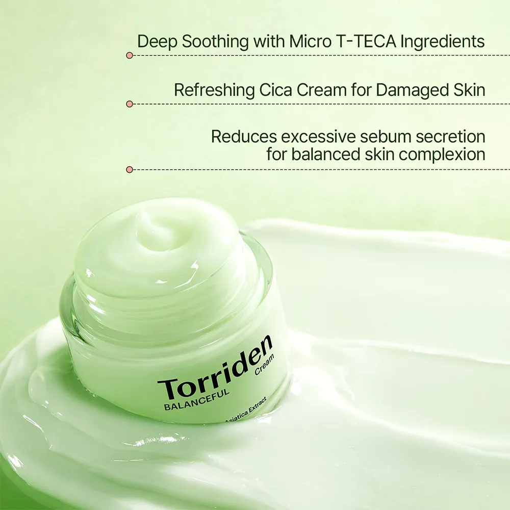 کرم تسکین دهنده سیکا توریدن 80 میل Torriden Balanceful Cica Cream