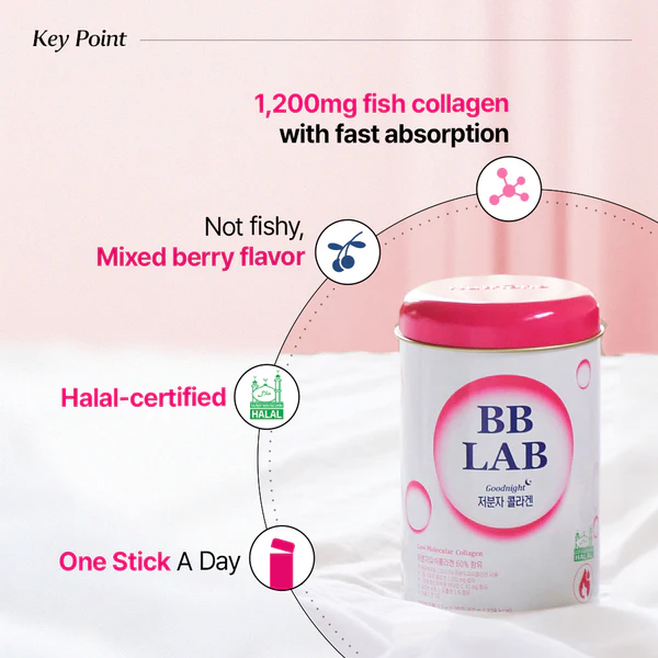 پودر کلاژن ریز مولکول گود نایت بی بی لب (صورتی) BB LAB Good Night Low Molecular Collagen