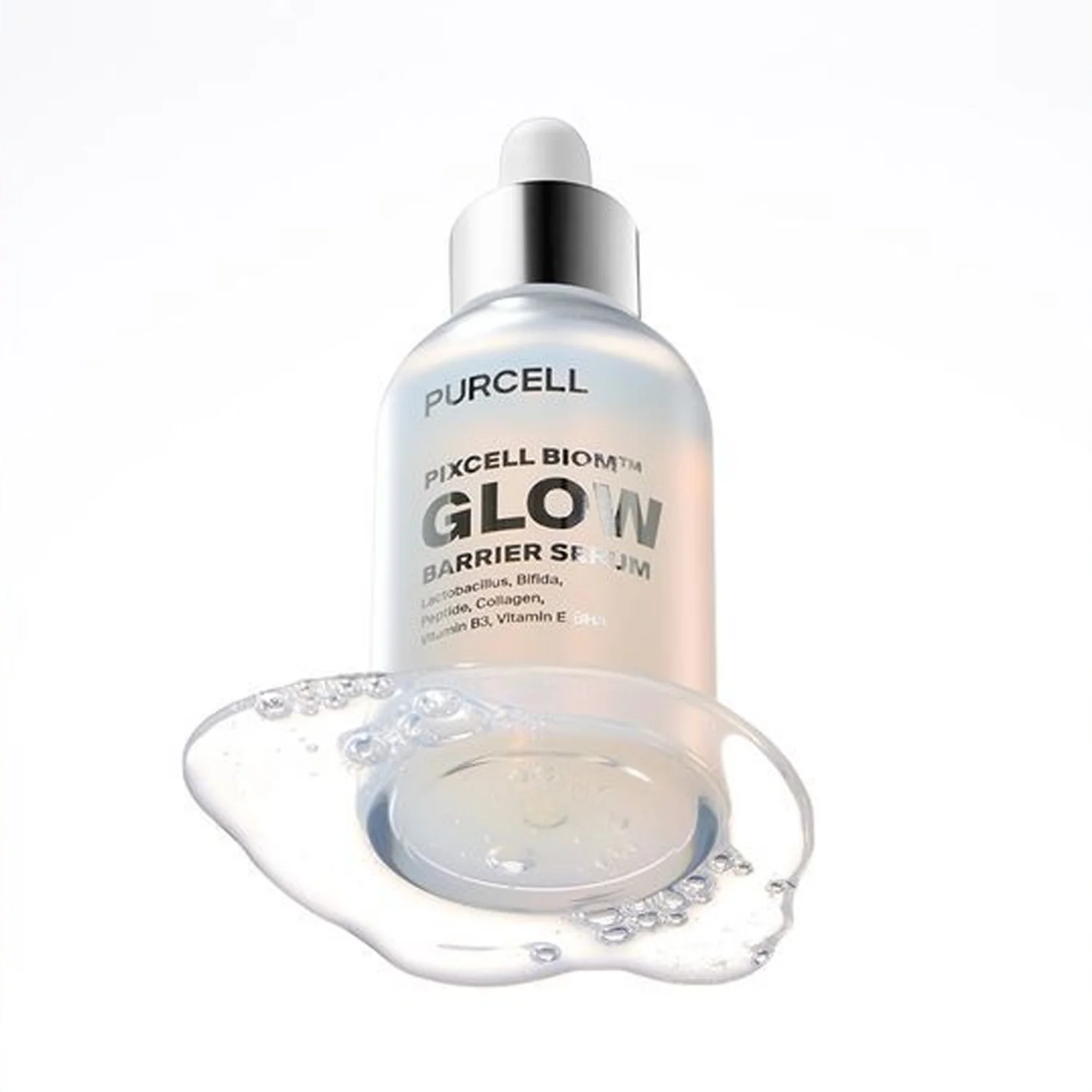 سرم ضد لک و روشن کننده پوست پورسل پیکسل بایوم گلو ۵۰ میل PURCELL – Pixcell Biom Glow Barrier Serum (x24) (Bulk Box)