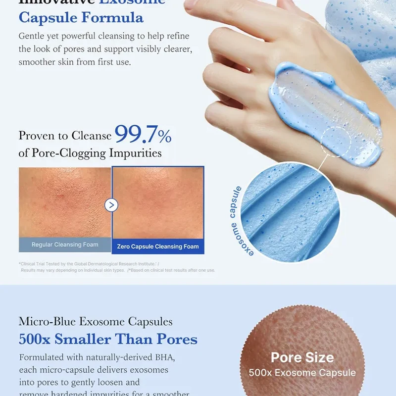 فوم شوینده کپسولی سالیسیلیک اسید مدی کیوب 120 گرم Medicube Zero Pore SA Clear Capsule Cleansing Foam