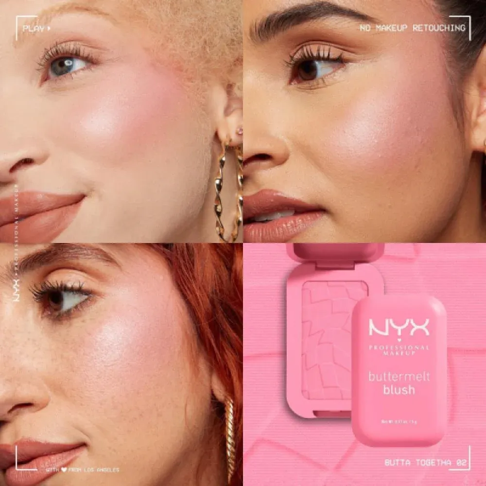 رژگونه پودری باترملت نیکس در رنگ بندی جذاب | NYX Buttermelt Powder Blush