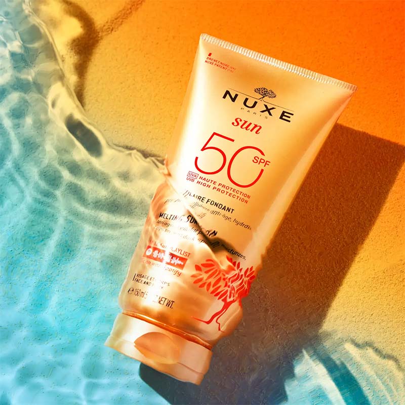 لوسیون ضد آفتاب نوکس با محافظت بسیار بالا حجم 150 میل Nuxe Melting Sun Lotion Very High Protection SPF50+