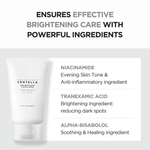 کرم کپسولی روشن کننده و مرطوب کننده سنتلا اسکین 1004 75 میل Skin1004 Madagascar Centella Tone Brightening Capsule Cream