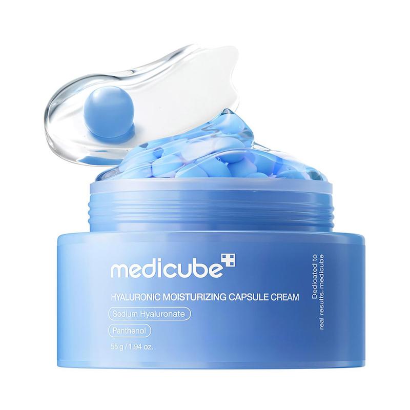کرم کپسولی آبرسان و مرطوب کننده هیالورونیک اسید و پانتول مدی کیوب وزن 55 گرم Medicube Hyaluronic Moisturizing Capsule Cream