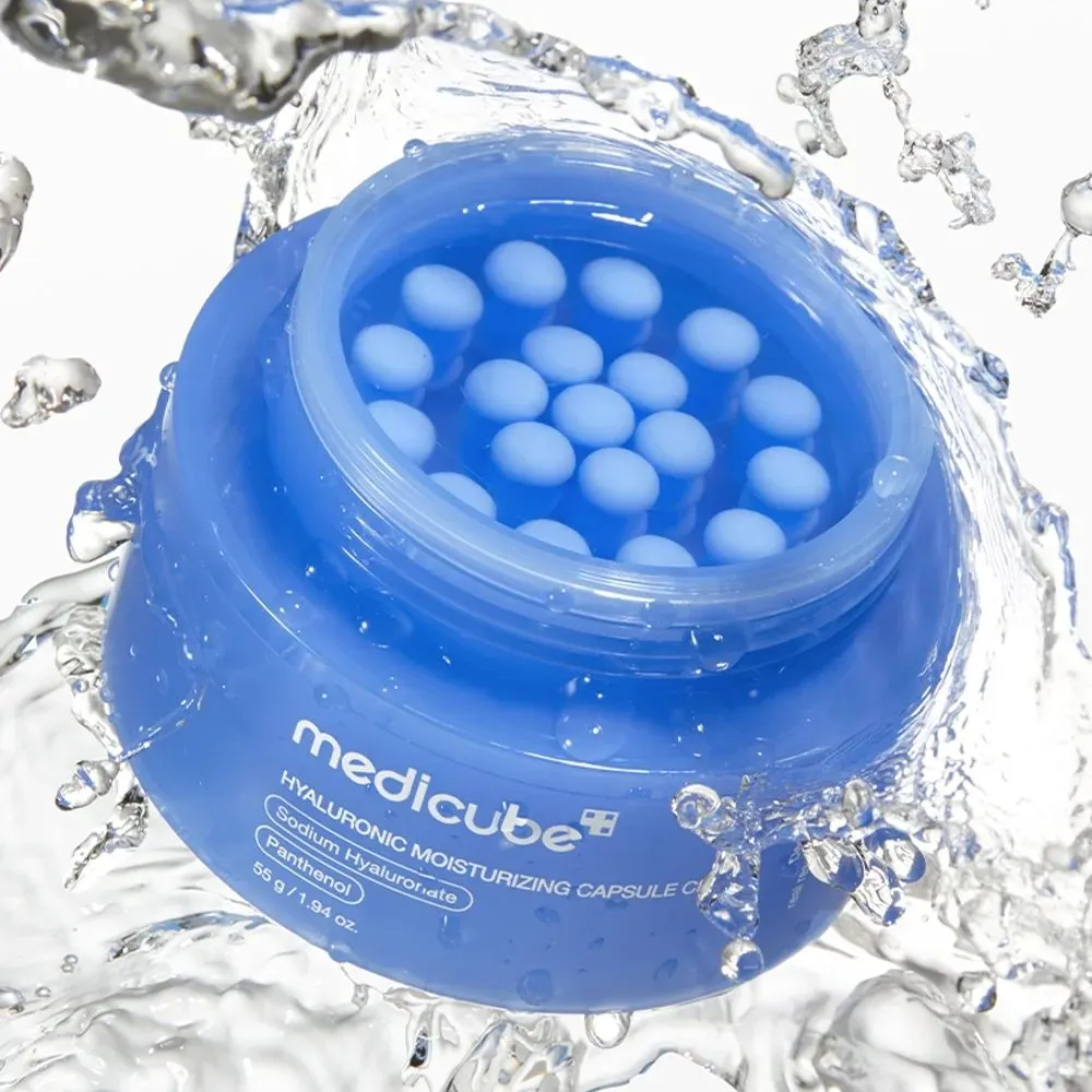 کرم کپسولی آبرسان و مرطوب کننده هیالورونیک اسید و پانتول مدی کیوب وزن 55 گرم Medicube Hyaluronic Moisturizing Capsule Cream