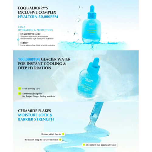 سرم آبرسان و خنک کننده هیالتوئین اکوال بری EQQUALBERRY Hyaltoin Flooding Serum