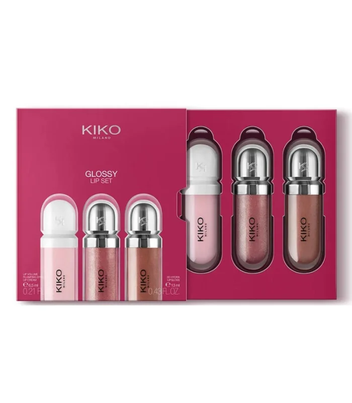 پک لیپ گلاس شماره 01 کیکو میلانـو Glossy Lip Set (سه عددی رنگ 01، 17 و 20)
