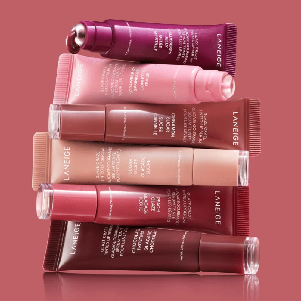 تینت سرمی لب پلی پپتیدی Glaze Craze لانیژ در رنگ بندی Glaze Craze Tinted Polypeptide Lip Serum