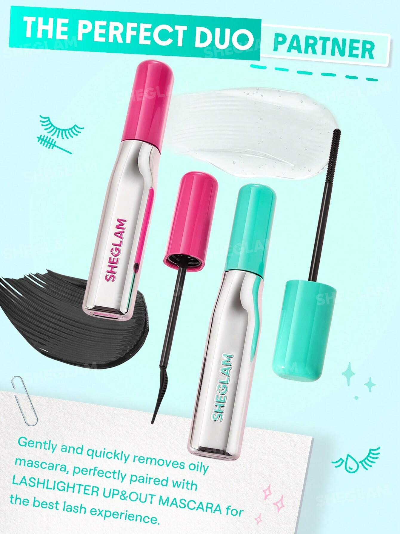 پک دو عددی ریمل و ریموور ریمل شیگلم Sheglam مدل Lashlighter Up & Out