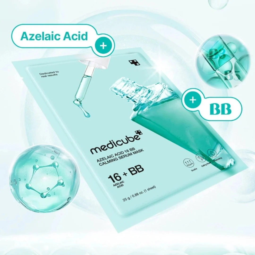 ماسک سرم آزلائیک اسید 16درصد مدی کیوب حجم 25 گرم Azelaic acid 16 BB calming serum mask Medicube