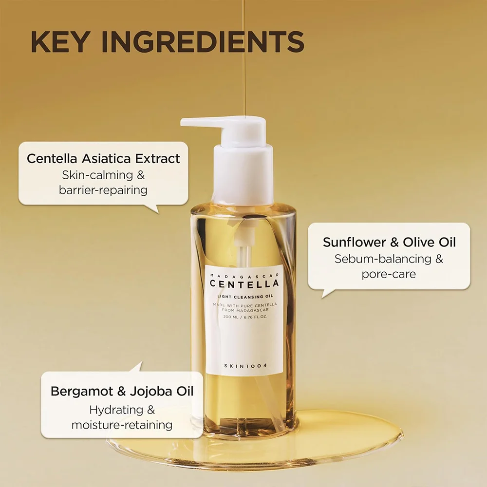 شوینده روغنی سنتلا ماداگاسکار اسکین حجم 200 میل 1004 SKIN1004 Madagascar Centella Light Cleansing Oil