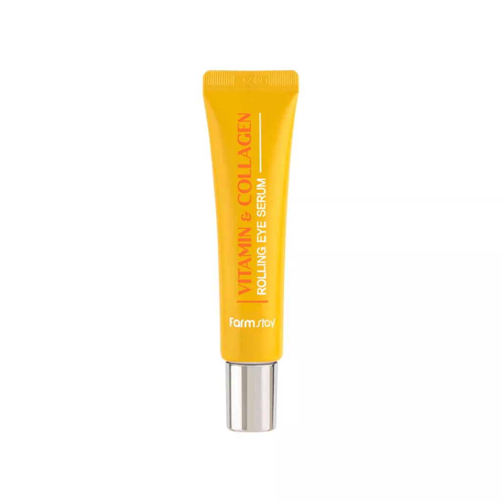 سرم دور چشم رولی ویتامین و کلاژن فارم استی حجم 25 میل Farm Stay Vitamin & Collagen Rolling Eye Serum