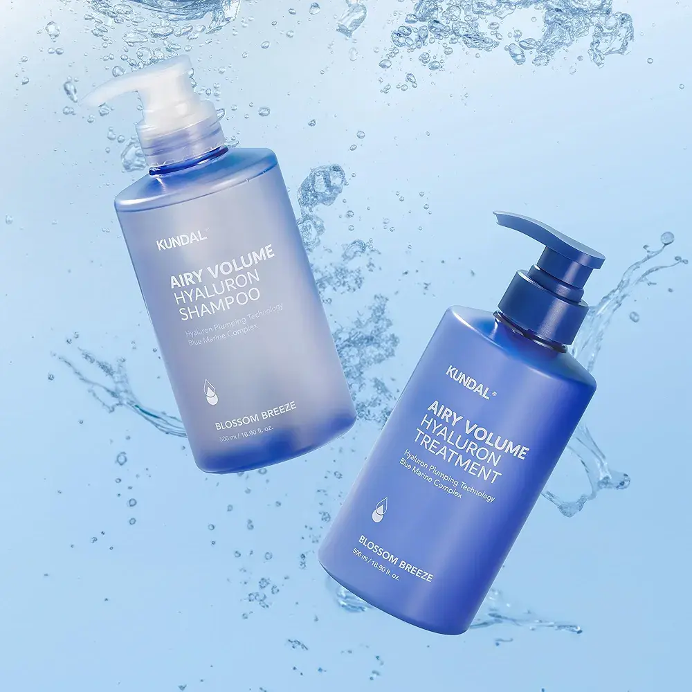 ست شامپو و ماسک مو کوندال آبرسان و حجم دهنده 300 میل KUNDAL Airy Volume Hyaluron Shampoo and Conditioner Set