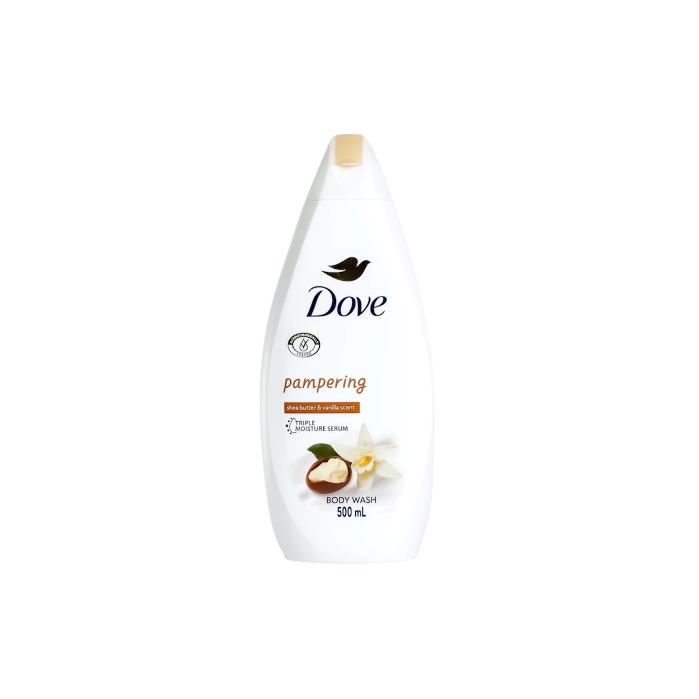 شامپو بدن داو با رایحه شی باتر و وانیل حجم 500 میل Dove Pampering Shea Butter & Vanilla Body Wash